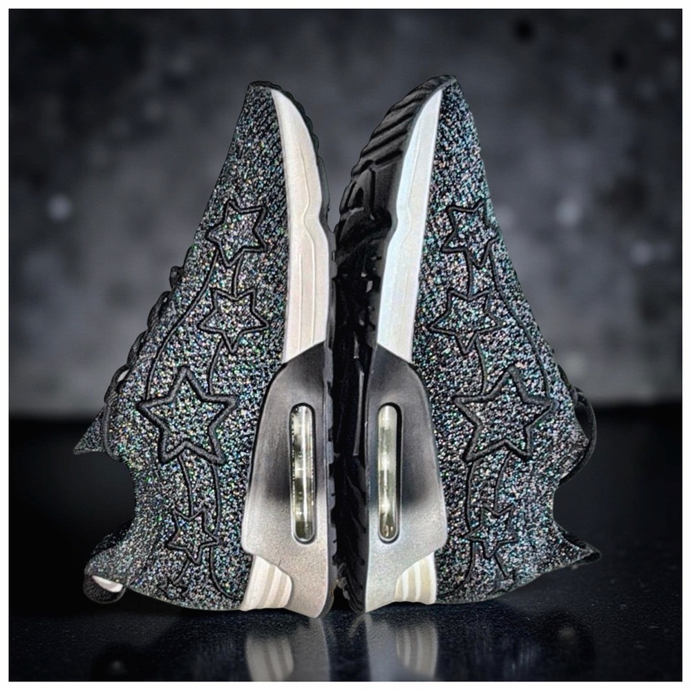 ASH Star Knit Metallic Wedge Sneakers | Euro 40 (US 9) | Designer Athleisure